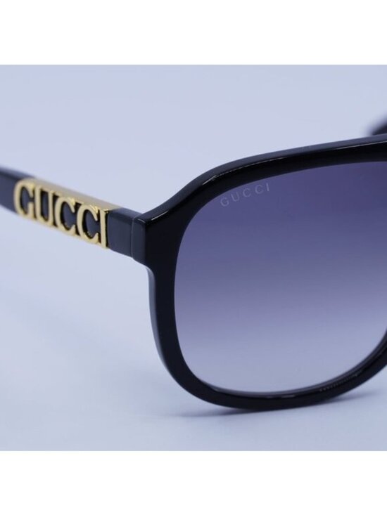 Gucci GG1188S 002 Sunglasses Black Aviator Frame, Grey Lenses main image 11